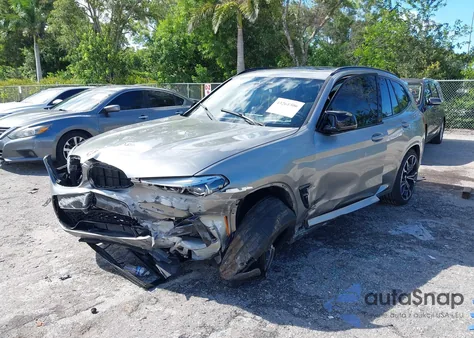 2020 BMW X3 M Competition z USA, uszkodzony, nr VIN 5YMTS0C05L9B83764